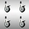 Service Caster 5 Inch 316SS Black Poly Swivel 1-5/8 Inch Expanding Stem Caster Set Lock Brake SCC-SS316TTLEX20S514-PPUB-BLK-158-4 - alternate 1